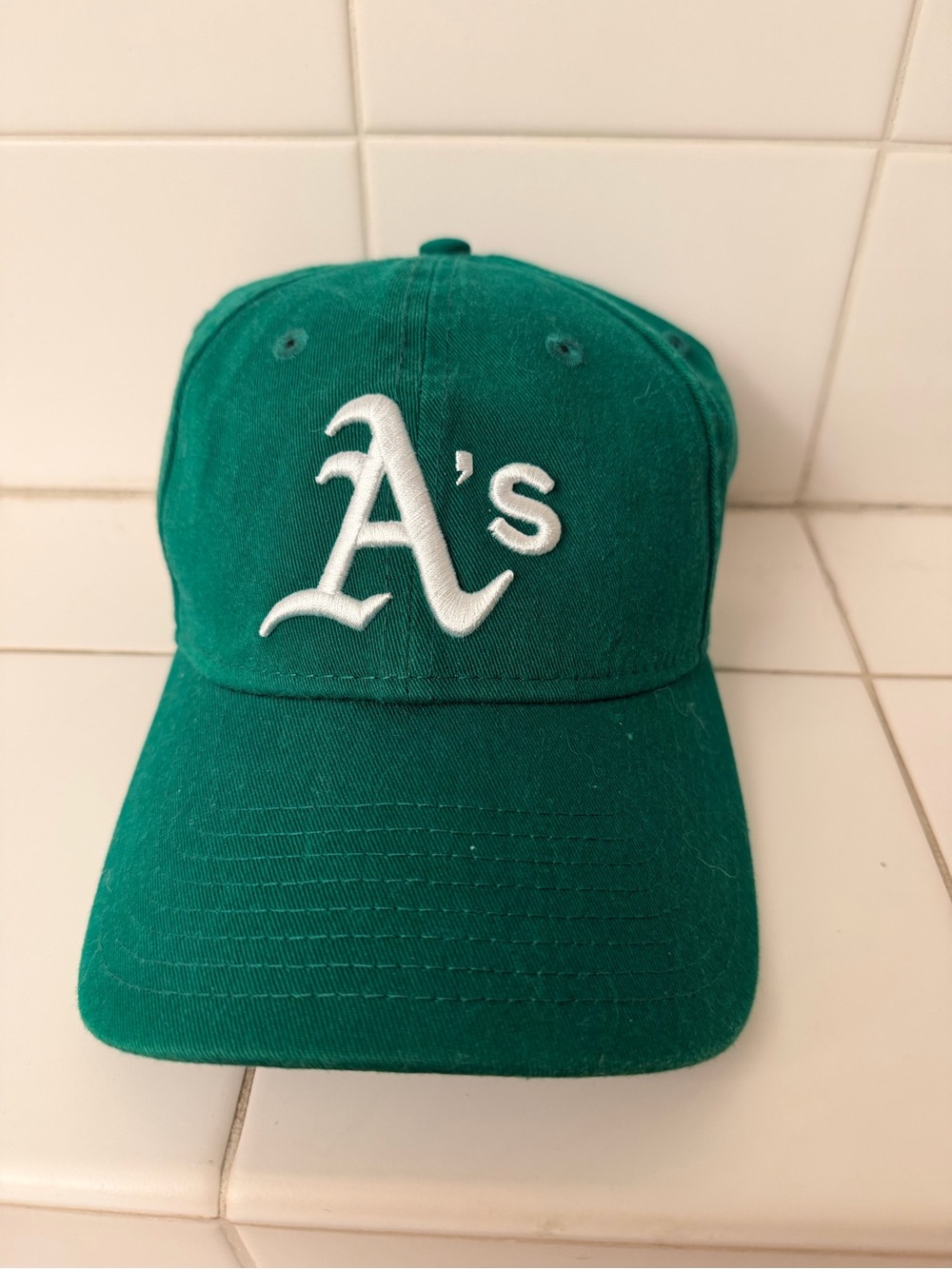 A’s Green and White Baseball cap